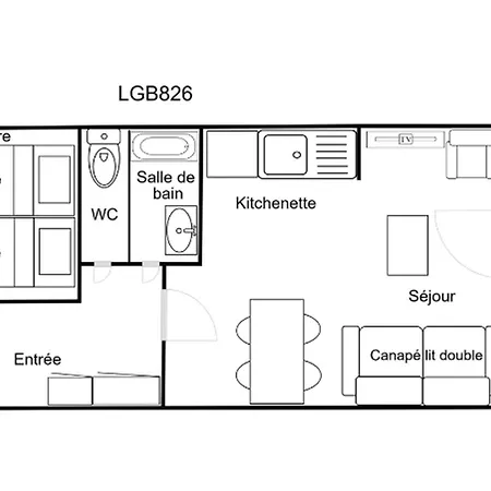 Apartamento Confortable T2 Skis Aux Pieds, Proche Commerces